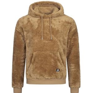 Höhenhorn Bärg Hoodie teddyfleece heren capuchon pullover hoodie sweatshirt, beige, L