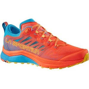 LA SPORTIVA Heren Jackal II schoenen, Cherry Tomato Tropic Blue, 42.5 EU