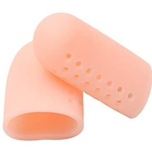 2 Pairs Siliconen Teen Mouwen Tube Caps Kussens Protectors Voeten Zorg Huid