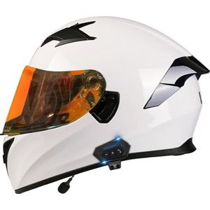 Modulaire Bluetooth-Helm Met Lensbasis Met Snelsluiting En EPS-Demping Systeemhelm Met Klikgesp DOT/ECE Goedgekeurd Voor Racen Voor Volwassen Mannen En Vrouwen 9,XXL(60-63CM)