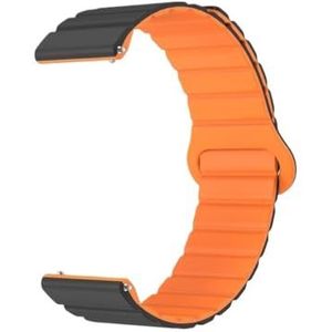 Siliconen Horlogeband fit for Garmin Venu 3 2 Plus SQ Vivoactive 4S 4 3 Forerunner 245 255S 265 Band Polsband Armband(Black orange,22mm Width)