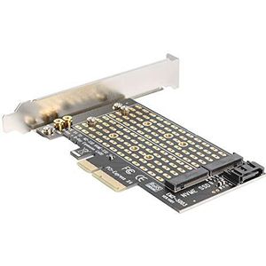 WANGQI Dual M.2 PCIe-Adapter NVME Adapter PCI-E naar M.2 uitbreidingskaarten Extender PCI-E Adapter Card Adapter M B-knop SSD naar PCI-E 3.0 X4 SATA-uitbreidingskaart