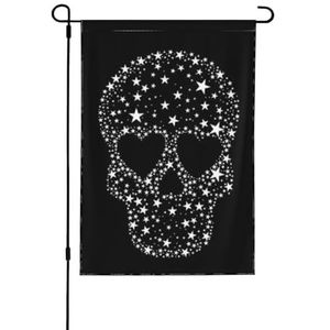 LAMAME Cool Skull gedrukt Patio Verticale Dubbelzijdige Tuin Vlag Outdoor Vlag Tuin Decoratieve Vlag
