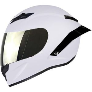 Motorhelm DOT/ECE-Gecertificeerde Integraalhelm Met Zonneklep Helm Scooter Bromfiets Bromfietshelm Modulaire Integraalhelm Voor Dames En Heren L,M/57-58CM