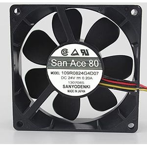 109R0824G4D07 8CM 8025 DC24V 0.2A 3Line Silent Chassis Fan