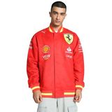 PUMA - Scuderia Ferrari - College Jacket - Rood - 70% Wol, 30% Leer