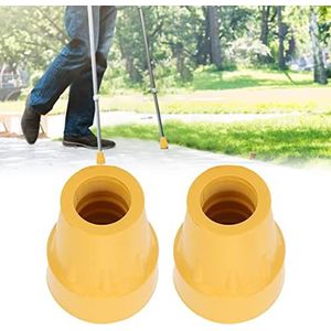 BestAlice 2-delige Wandelstoktips, 7/8 Inch Kruktips Rubberen Vervangende Voetkussen, 22 Mm Wandelstoktips Heavy Duty, Kruktips Vervangende Latexvrije Antislip Plat voor Wandelstokken Walker-accessoir