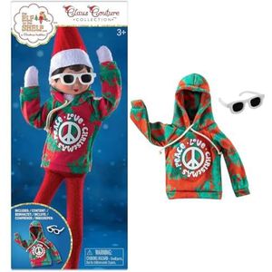 Elf op de plank kleding | Elf outfits voor jongens en meisjes | Elf op de plank accessoires (Claus Couture - Groovy Greetings Hoodie (Scout Elf niet inbegrepen))