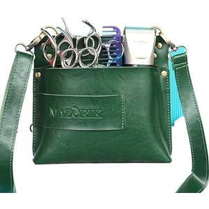 Kapperstas, gereedschapstas, heuptas voor kappersschaar, schaartas, opberg-riemtas, huisdierschaartas (donkergroen)