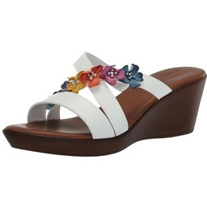 Easy Street Bellefleur Wedge Sandaal voor dames, Wit, 36.5 EU