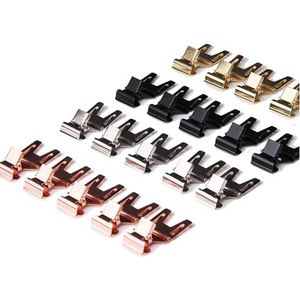 Tabelnummers, Memocliphouder for tafelnummers, 10 stuks, dubbele cliphouder for borden, displaystandaard van roestvrij staal, for dessertborden(Black)