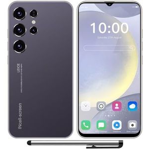 MTGud M24Ultra 4G ontgrendelde mobiele telefoons, 6,3 inch display goedkope smartphones Android 12, 3 GB + 32 GB/SD-256 GB, batterij 4500 mAh, 16 MP + 13 MP, Dual SIM, Face ID/GPS/wifi (paars)