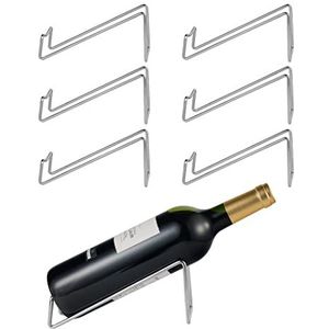 BOSREROY Aanrecht Metalen Wijnfles Houder - Rack voor 6 STKS Enkele Champagne Opslag