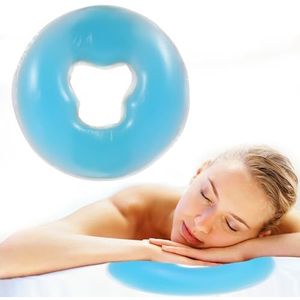 Siliconen kussen zacht massage gezicht ontspannen kussen hoofdsteun, SPA schoonheidssalon huidverzorging zachte overlay gezicht ontspannen wegen kussen pad, salon zorg kussen siliconen ontspannen hoofd wieg kussen (blauw)