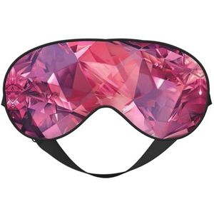 Roze Diamant Patroon Print Functionaliteit Oogmasker Slaap Lichtgewicht Reizen Yoga Camping Buiten Ontspanning