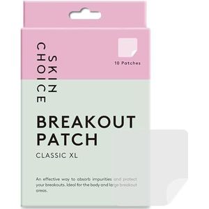 SKIN CHOICE Breakout Patch - Pimple patches, hydrocolloïde puistpatches, acne puistjes pleisters voor gezicht, lichaam, veganistisch en dierproefvrij (Extra groot (pak van 10))