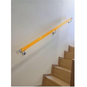 Trapleuning van helder acryl met roestvrijstalen beugels - op maat gemaakte lengtes for binnen- en buitengebruik(Silver Brackets,6m/20ft)