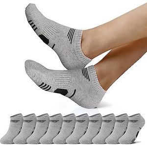 NUOZA Enkelsokken Heren 39-42 Korte Sokken Dames Sportsokken Heren Running Socks Damessokken Socks Men 10 Paar,Grijs