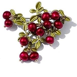 Pinnen voor rugzakken Broche Kersenparel in trendy persoonlijkheid vrouwelijkheid pak kledingaccessoires rode pin Strass