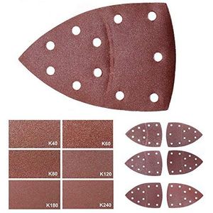 Bosch - Klittenband-Schuurbladen - 105 x 152 mm - Set van 60 - Korrel 10 x 40/60/80/120/180/240