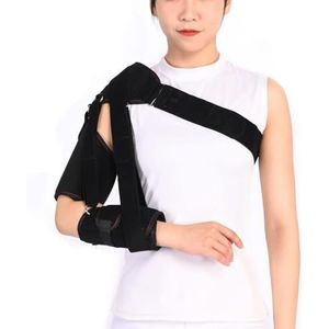 Arm Sling Schouder Immobilisator, Schouder Stabiliserende Orthese, Brace for CVA Hemiplegie Dislocatie, Verstelbare Zachte Huidvriendelijke Ademende Drukverlichtende Schouderband.
