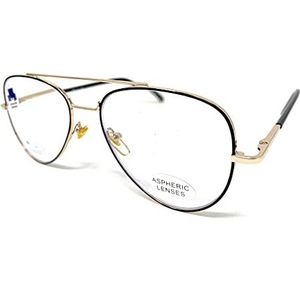 Blauw licht blokkerende leesbril Anti blauw licht computerbril Pilot Executive voor mannen Dames Gamerbril Venetië (zwart goud, 1, dioptrie)