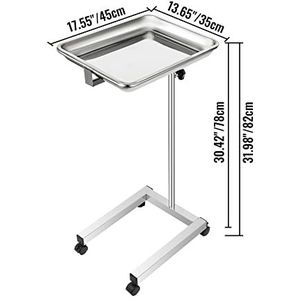 32-51 inch Mayo-standaard Mayo-lade met in hoogte verstelbare omnidirectionele wielen for thuisapparatuur Persoonlijke verzorging Laboratorium Gebruiksvriendelijk voor beginners en professional (Colo
