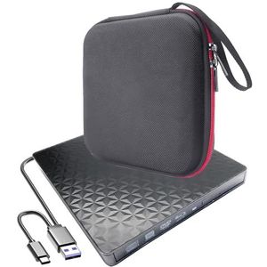 USB-C - Dunne Externe 4K Ultra HD 3D UHD Blu-ray DVD Speler/Brander - 2in1 BD-RE DVD+-R/RW DL Optische Drive