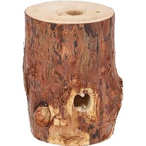 KOTARBAU® Zweeds vuur met aanmaaklont, tuinfakkel, tuinkaars in een houten blok, houtschuim, houten fakkel, grill, picknick, tuin, standaard vinnenfakkel