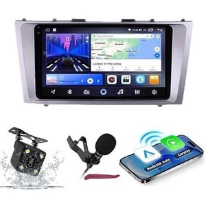 Android 14 Autoradio Navi voor T-oyota Camry (2007-2011) 9 ""QLED-scherm autoradio met draadloze Carplay Android Auto GPS-navigatie met BT5.0 HIFI FM 5G-WiFi SWC RDS MIC,M200s