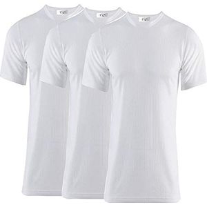 Thread Linens 3 Pack Mens Thermals T-shirt, Body Warmer Base Layer Thermische Ondergoed Mens Thermische Top voor Mannen Maat S-XXL - wit - M