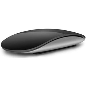 Ultradunne magische muis, draadloze muis Bluetooth 5.0 muizen, stille multi ultradunne magische muis voor laptoppad Mac PC Macbook (geen USB-ontvanger) (zwart)