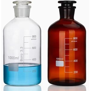 Reagensfles met een hoog borosilicaatgehalte en een kleine mond van Gläser for laboratoriummonsters(250ml brown)