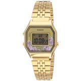 Casio Digitaal kwartshorloge voor dames, met roestvrijstalen armband, 4.54953E+12, goud, 33.5×28.6×8.6mm, armband