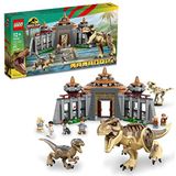 LEGO Jurassic Park bezoekerscentrum: T. rex & Raptor Attack 76961 bouwbaar dinosaurusspeelgoed, cadeau voor tieners en kinderen vanaf 12 jaar, inclusief een Dino skeletfiguur, 6 minifiguren en meer