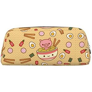 Delicious Sweet Ramen Print Potlood Tas Multifunctionele Opslag voor School, Kantoor en Reizen, Zilver, Eén maat, Schooltas