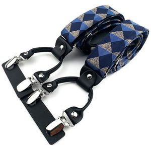 ROUZIHU Heren Y-vormige elastische band met 6 clips en verstelbare elastische band for volwassenen(Multi-colored-2)