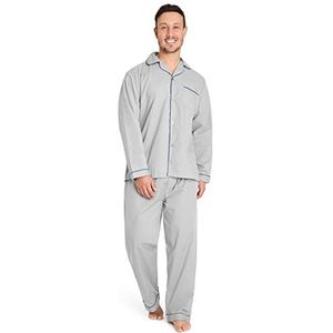 CityComfort Heren pyjama set, katoen heren nachtkleding, Grijs, XL