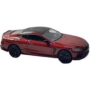 Speelgoed Auto Model 1/64 Voor Bmw M8 Coupé Sportwagen Die-cast Lichtmetalen Simulatie Auto Model Jongen Souvenir Collectie Mini-Voertuigspeelgoed(Rood)