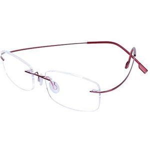 JoXiGo Randloze leesbril voor dames en heren, ultralicht (13 g), flexibel montuur met brillenkoker, rood, + 2.0 (55-59 Jahre)