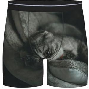 GRatka Boxer slips, heren onderbroek Boxer Shorts been Boxer Slips grappig nieuwigheid ondergoed, kat huisdier dier schattig, zoals afgebeeld, L
