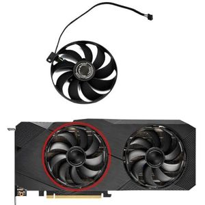 90MM 4PIN T129215SU DUAL RTX 2060S EVO GPU-ventilator, voor ASUS voor DUAL-RTX 2080S 2080 2070S 2070 grafische kaartkoelventilator(A Fan)