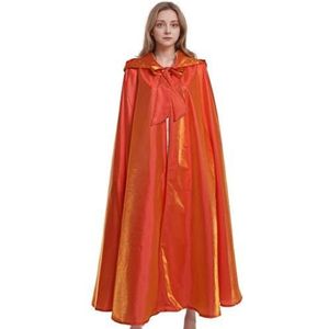 GRACEART Uniseks gotische losse cape met capuchon mantel poncho cape, oranje (polyester), One Size