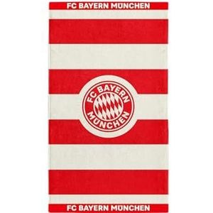 FC Bayern München | Handdoek | Badhanddoek | Badhanddoek | Rood-Wit | 100 x 50 cm