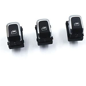 Raamschakelaar Raambediening MASTER WINDOW CONTROL SWITCH PANEL Knop Voor Q5 S4 B8 S5 A4 A5 2007-2017 OE: 8K0 959 855A 8K0959851D 8K0 959 851F Chrome(Chrome Passenger X3)