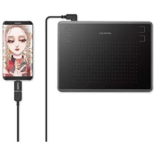 HUION - Inspiroy H430P - Tekentablet - Zwart - Batterijloze Stylus - Compact