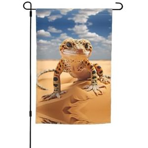 Zand Luipaard Gecko Print Tuin Vlag Patriottische Decor & Militaire Geschenken Seizoensgebonden Vlaggen - Home Decor Outdoor