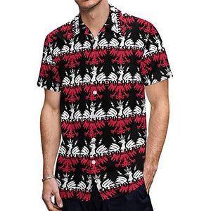 Polska Eagle Poland Pride Hawaiiaanse shirts voor heren, korte mouwen, casual overhemd met knopen, vakantie, strandshirts, XL
