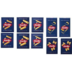 TESTPAKKET Pasta Barilla Italiaans (10 x 500 g) 5 soorten pasta korte pasta (Fusilli tortiglioni-penne Rigate-P.Mista-Farfall)