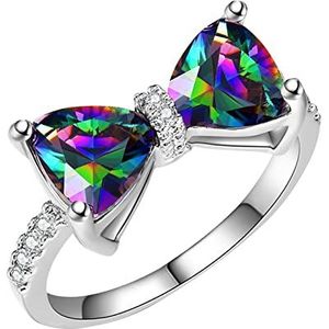 Vlinder Diamant Ringen Persoonlijkheid Gift Women's Fashion Ringen Creatieve Ringen Vinger Ringen voor Mannen, 10, Metaal